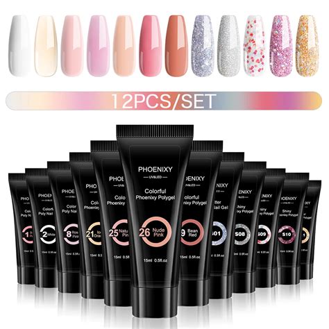 Phoenixy Semi Permanente Poly Nail Gel Set Acr Lico Nail Art Extens O