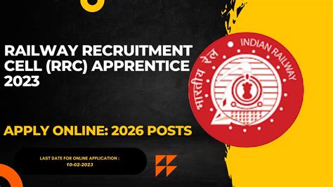 RAILWAY RECRUITMENT CELL RRC APPRENTICE 2023 APPLY ONLINE 2026