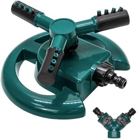 Amlion Garden Sprinkler 3 Nozzles Lawn Sprinklers 360Automatic