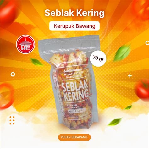 Jual Seblak Kering Kerupuk Bawang Pedas Milan Food Gr Kemasan Pouch