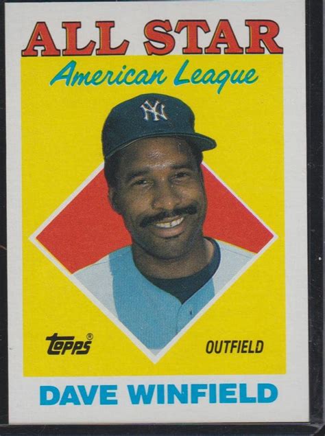 1988 Topps Dave Winfield Yankees All Star Baseball Card 392 At Amazon