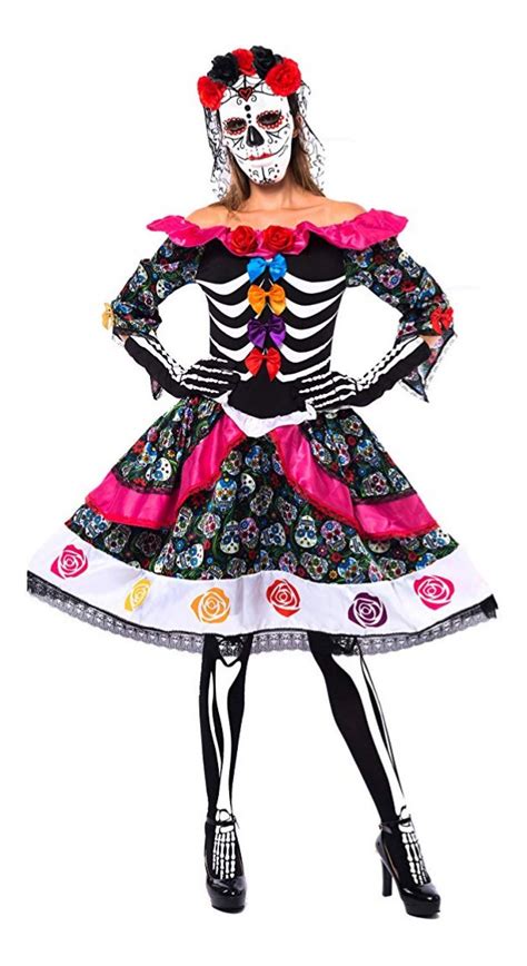 Disfraz Mujer Día De Los Muertos Catrina Halloween Xl 1 100 00 en