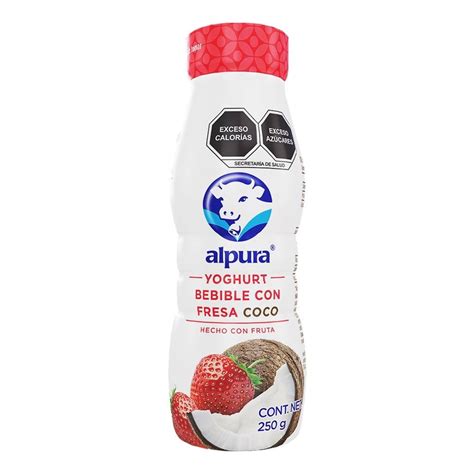 Yoghurt Bebible Alpura Con Fresa Y Coco 250 G Walmart