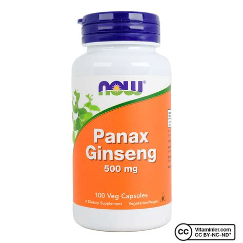 Now Panax Ginseng 500 Mg 100 Kapsül Vitaminler