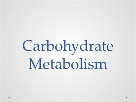 Pptx Carbohydrate Metabolism Biochemistry Dokumen Tips