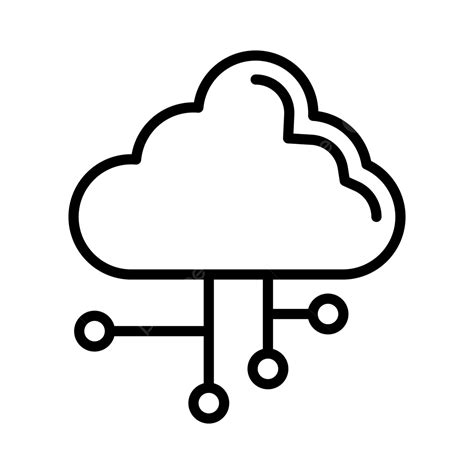 Cloud Computing Line Icon Vector Architecture Cloud Computing PNG