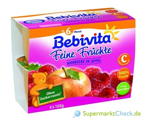 Bebivita Feine Fr Chte Himbeere In Apfel X G Preis Angebote