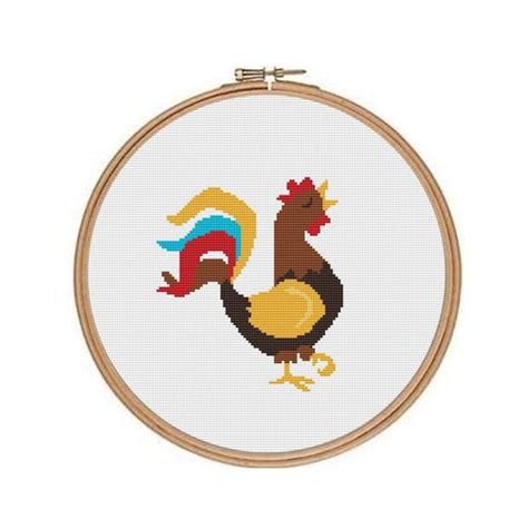 Rooster Kitchen Decor Cross Stitch Pattern Country Kitchen Instant Pdf