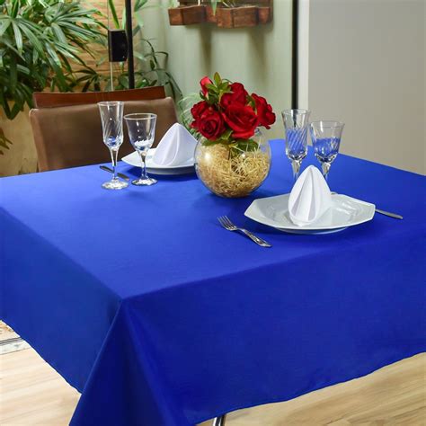 Toalha De Mesa Posta Cadeiras Oxford Lisa M X M Azul Royal