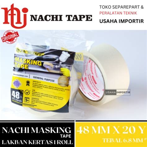 Jual Promo Selotip Lakban Kertas Nachi Masking Tape 48 MM X 20 Yard