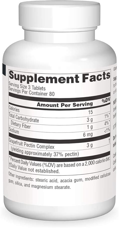 Source Naturals Grapefruit Pectin Dietary Supplement 1000mg 240