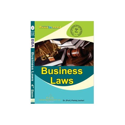 Business Law Bba Semester Book For Lucknow University Thakur Publication