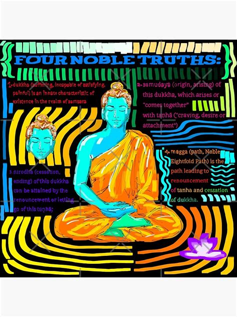 "Buddha four noble truths" Poster for Sale by KennyLucky | Redbubble