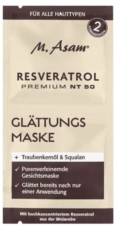 M Asam Resveratrol Premium Nt Gl Ttungsmaske Oh Feliz Onlineshop