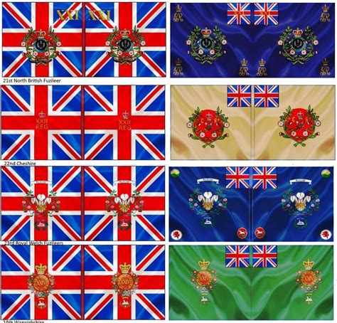 Flag Colors Colours Britain Flag Napoleonic Wars Regiment