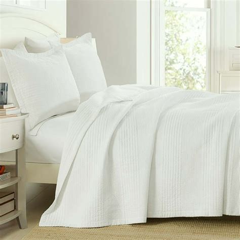 Pangushan 100 Cotton Queen Quilt Set Farmhouse Elegant Solid Color