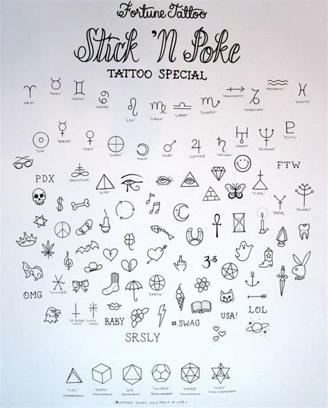 Stick n Poke Tattoo Ideas - Quirky and Creative Designs