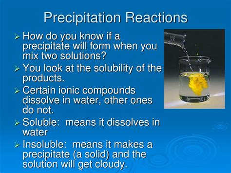 Ppt Ch 13 Precipitation Reactions Powerpoint Presentation Free Download Id 4564900