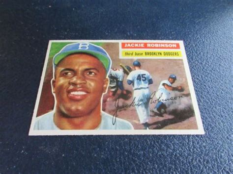 Topps Jackie Robinson Card Brooklyn Dodgers Hof In Excellent