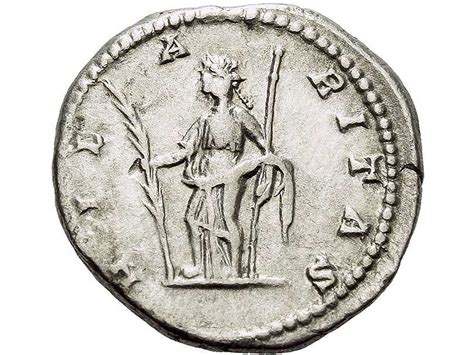 Julia Domna Silver Denarius With Hilaritas Reverse