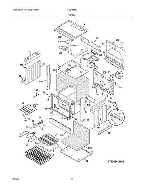 Frigidaire Fed355esb Electric Range Ovenstove Parts