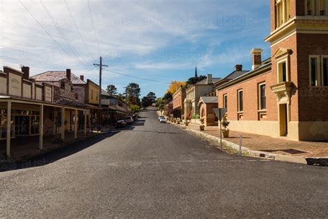 Image of historic old country town in rural NSW, empty - Austockphoto