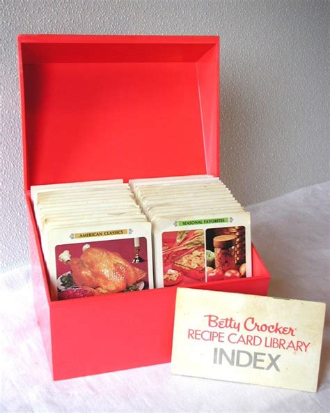 Vintage Betty Crocker Recipe Card Library By Sunsetsidevintage