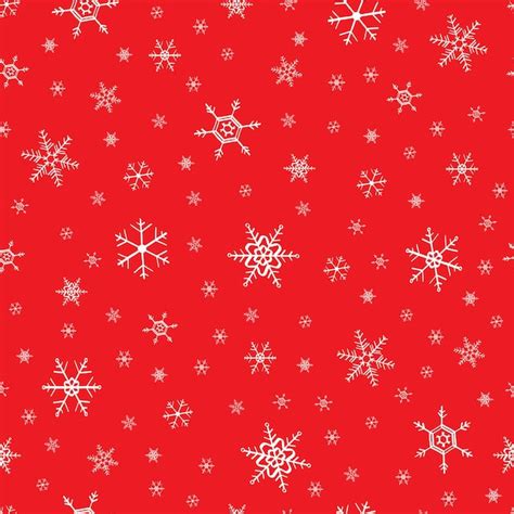 Premium Vector Seamless Snowflake Red White Pattern Vector Illustration