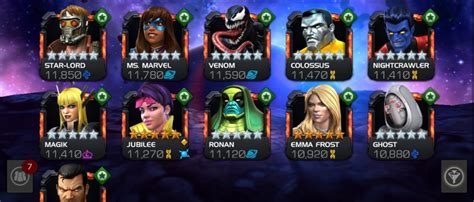 75 Years Of Mcoc Roster And Progression Update Frontline Mcoc