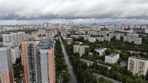 Вид с квадрокоптера на территорию района Очаково-Матвеевское ...