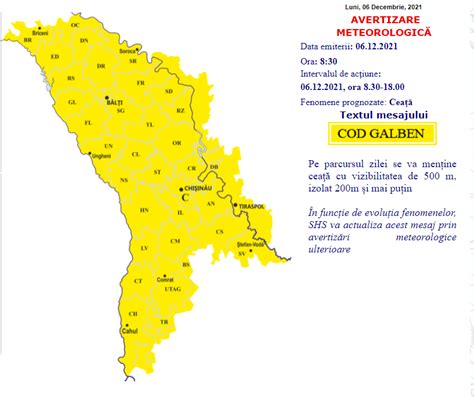 Avertizare Meteo Cod Galben De Cea N Toat Ara Newsmaker