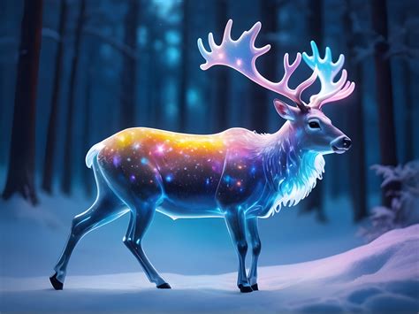 Adorable Reindeer In A Winter Wonderland Graphic By Ai Illustration