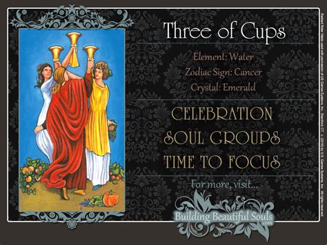 The Three Of Cups Tarot Card Meanings Tarot Reading