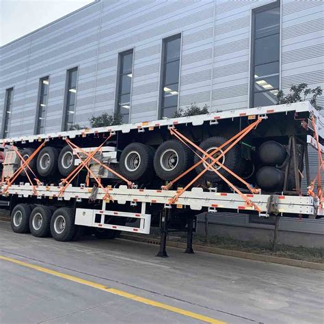 Tri Axle 40 Feet Flatbed Truck Trailer Used 40ft Flat Bed Semi Trailer China Flatbed Semi