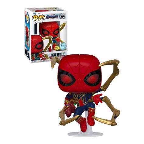 Funko Pop MARVEL Avengers EndGame: Iron Spider (Glows In The Dark) #574 ...