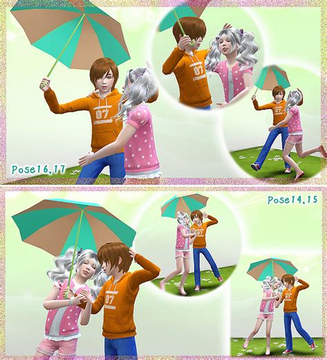 Lotus Leaf/Umbrella Poses - Sims 4 Poses