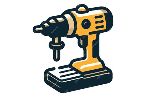 Premium Vector Drilling Machine Vector Illustration