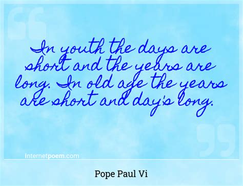 In Youth The Days Are Short And The Years Are Long I 1