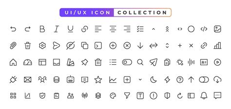 Mega set of ui ux icons, user interface icon set collection. 42673730 ...