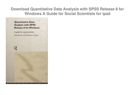 Ppt Download Quantitative Data Analysis With Spss Release 8 For