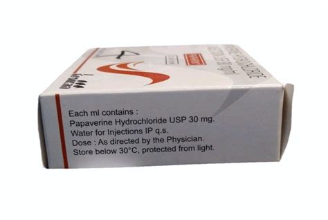 Papaverine Hydrochloride Injection, Strength: 30 mg at Rs 119/box in ...