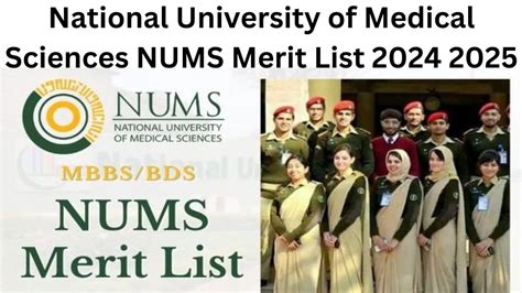 Nums Merit List Mbbs Bds St Nd Rd Final