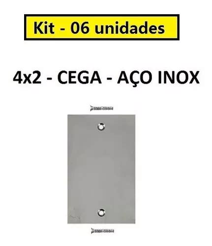 Espelho Cego Placa De Piso 4x2 Aço Inox Cega Piso Kit 06u Frete grátis