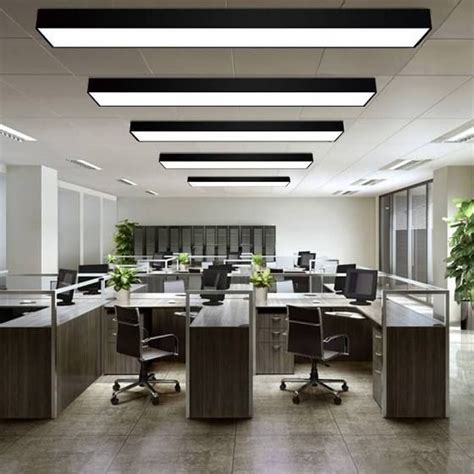 Seamless Connection Modern Black Linear Ceiling Light 20w 40w High