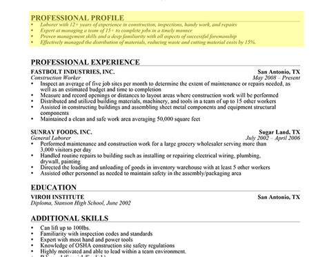 How To Write A Resume Career Overview Allcot Text