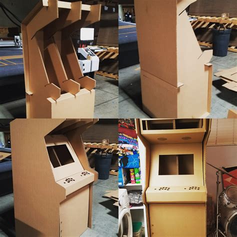 Custom Cardboard Arcade Cabinet This Is Still A Work In Progress Im