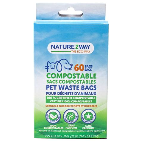 NatureZway Compostable Waste Bags Pet 60 Ct. - Walmart.com - Walmart.com