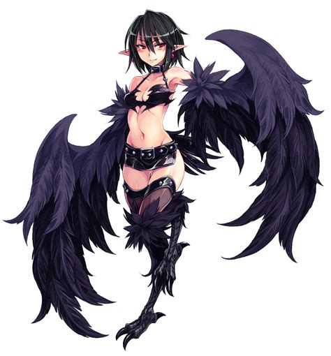 Black Harpy From Monster Girl Encyclopedia