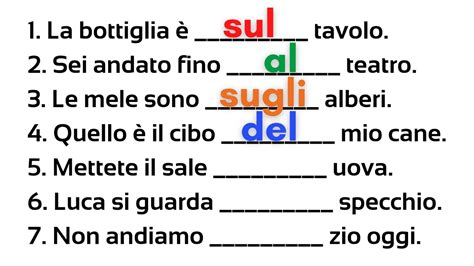 Italian How To Use Articulated Prepositions Preposizioni Articolate