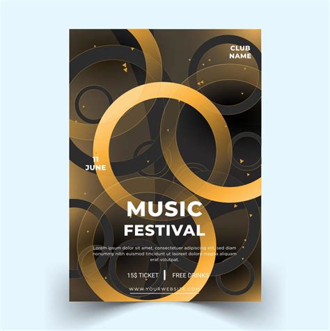 Modern Elegant Music Festival Poster Template Vector Eps Template 14466767 Vector Art At Vecteezy